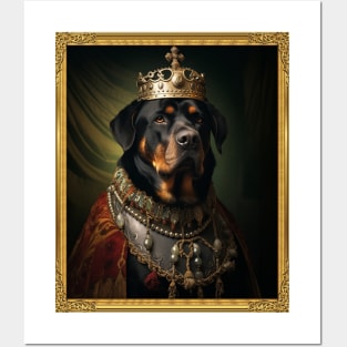 Regal Rottweiler - Medieval German Queen (Framed) Posters and Art